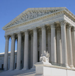 supreme court with blue sky