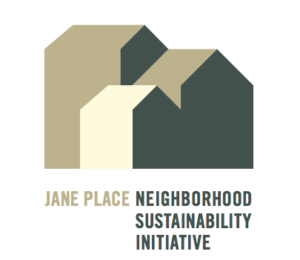 jane place neighborhood sustainability initiative logo with houses