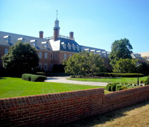 fannie mae headquarters with lawn and short brick wall in front