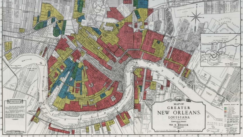 old map of the city of new orleans