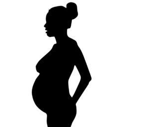 illustration of silhouette of pregnant woman