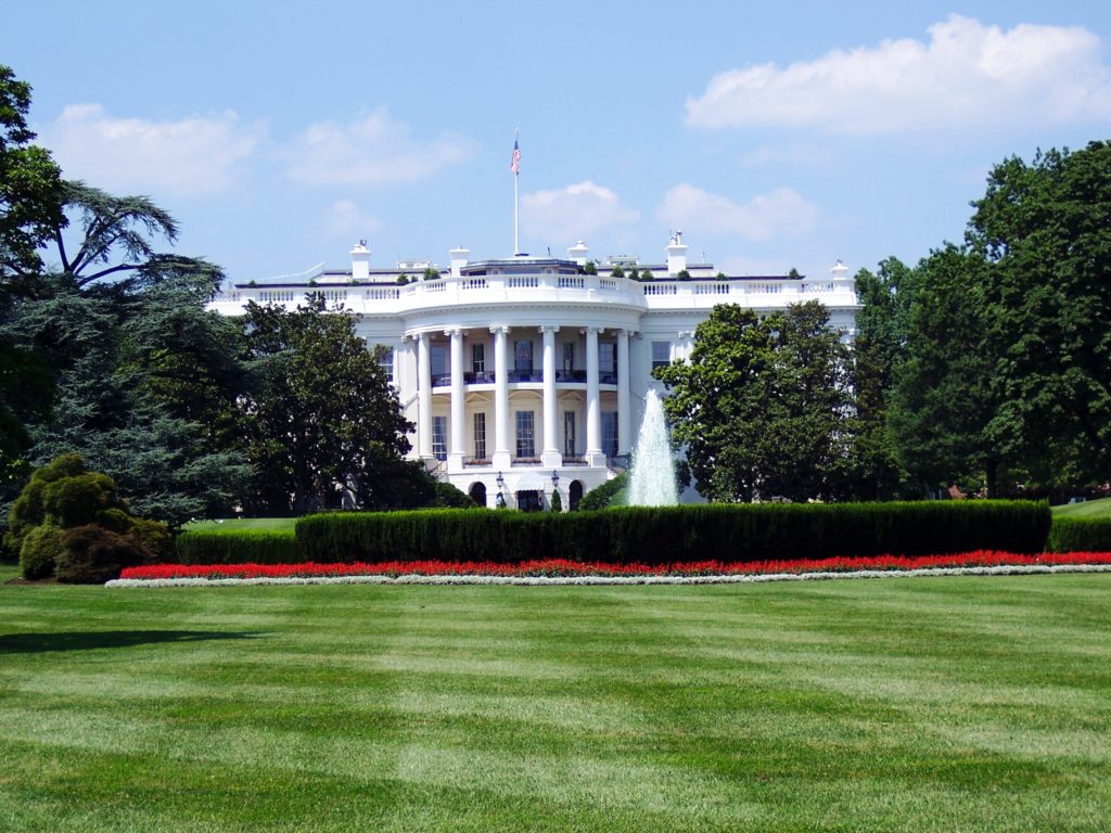 white house and lawn