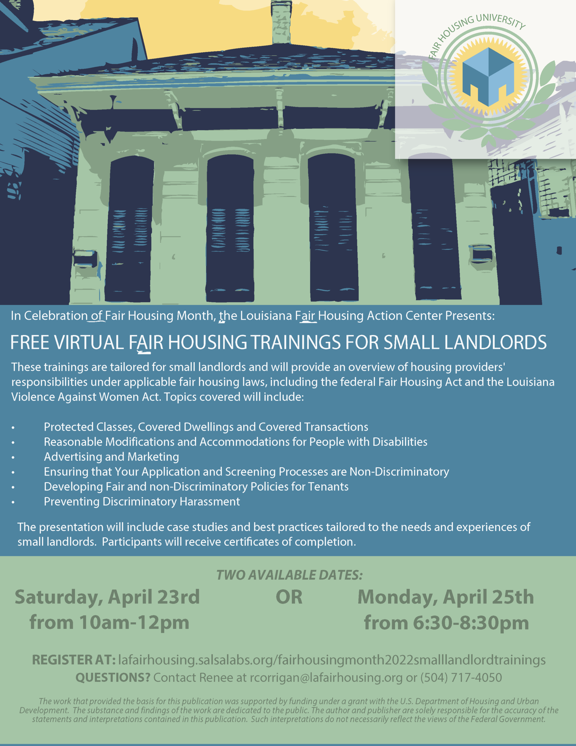 Upcoming Fair Housing Events Louisiana Fair Housing Action Center 
