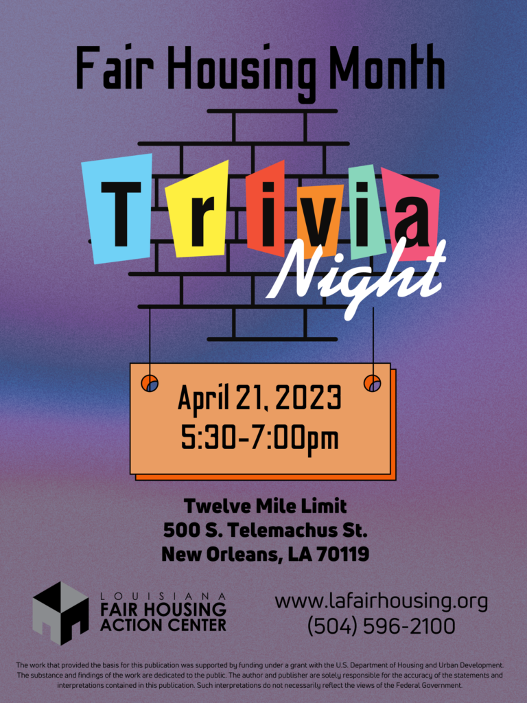 Celebrate Fair Housing Month with LaFHAC – Louisiana Fair Housing ...